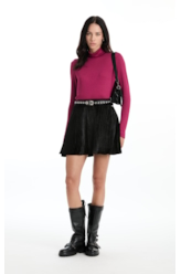 Blusa Rib Overdye Baby Look Violeta