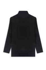 Blusa Rib Overdye Cardigan Preto