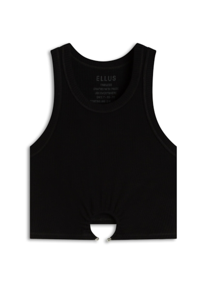 Blusa Rib Piercing Preto