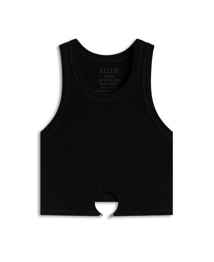 Blusa Rib Piercing Preto
