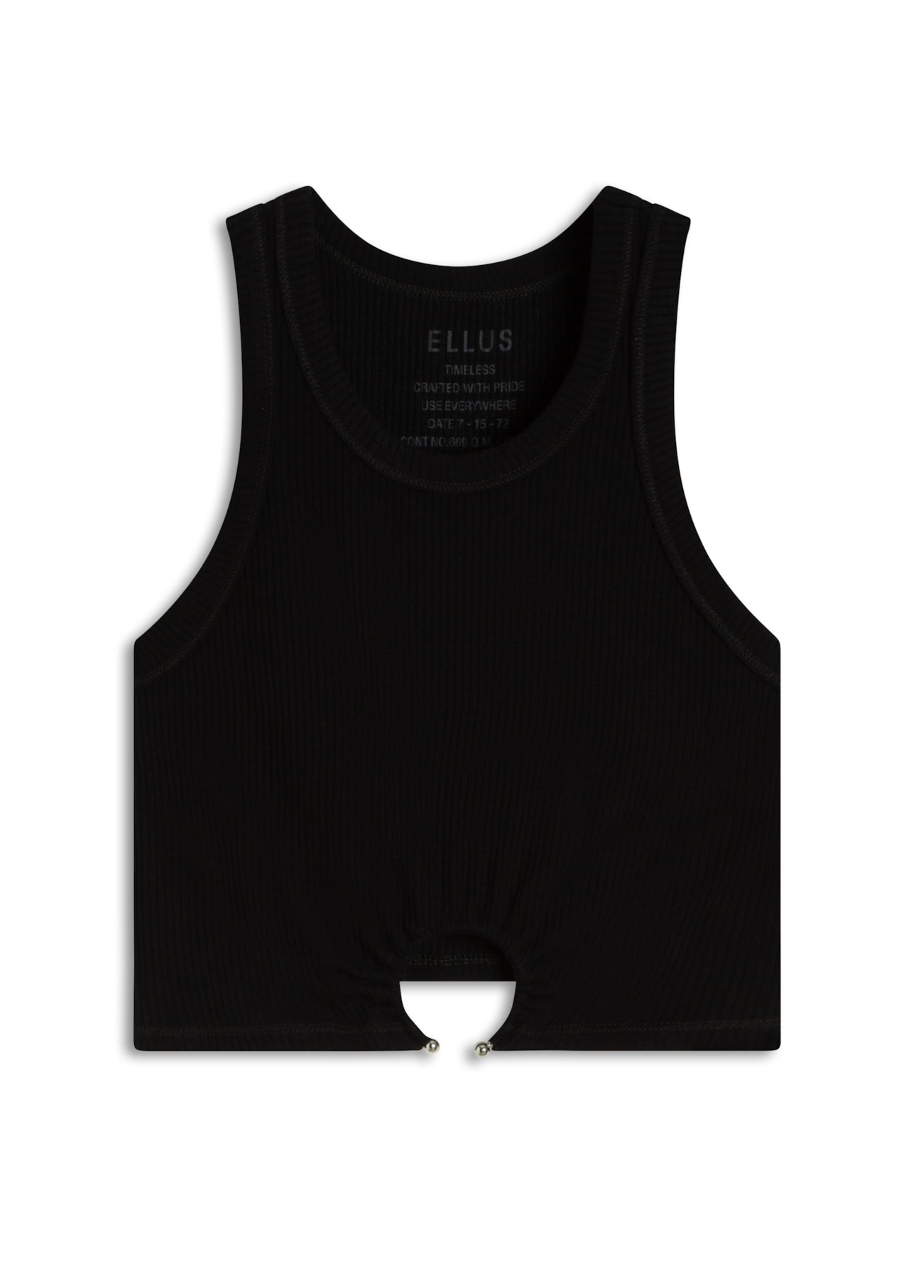 Blusa Rib Piercing Preto