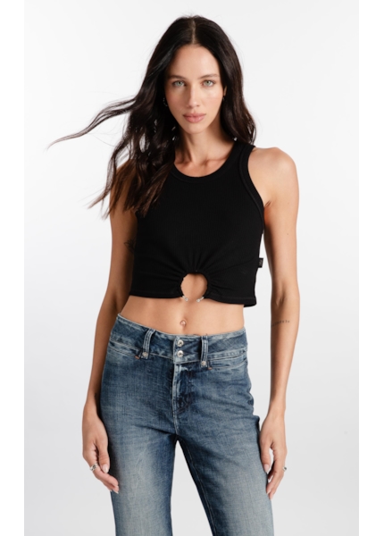 Blusa Rib Piercing Preto