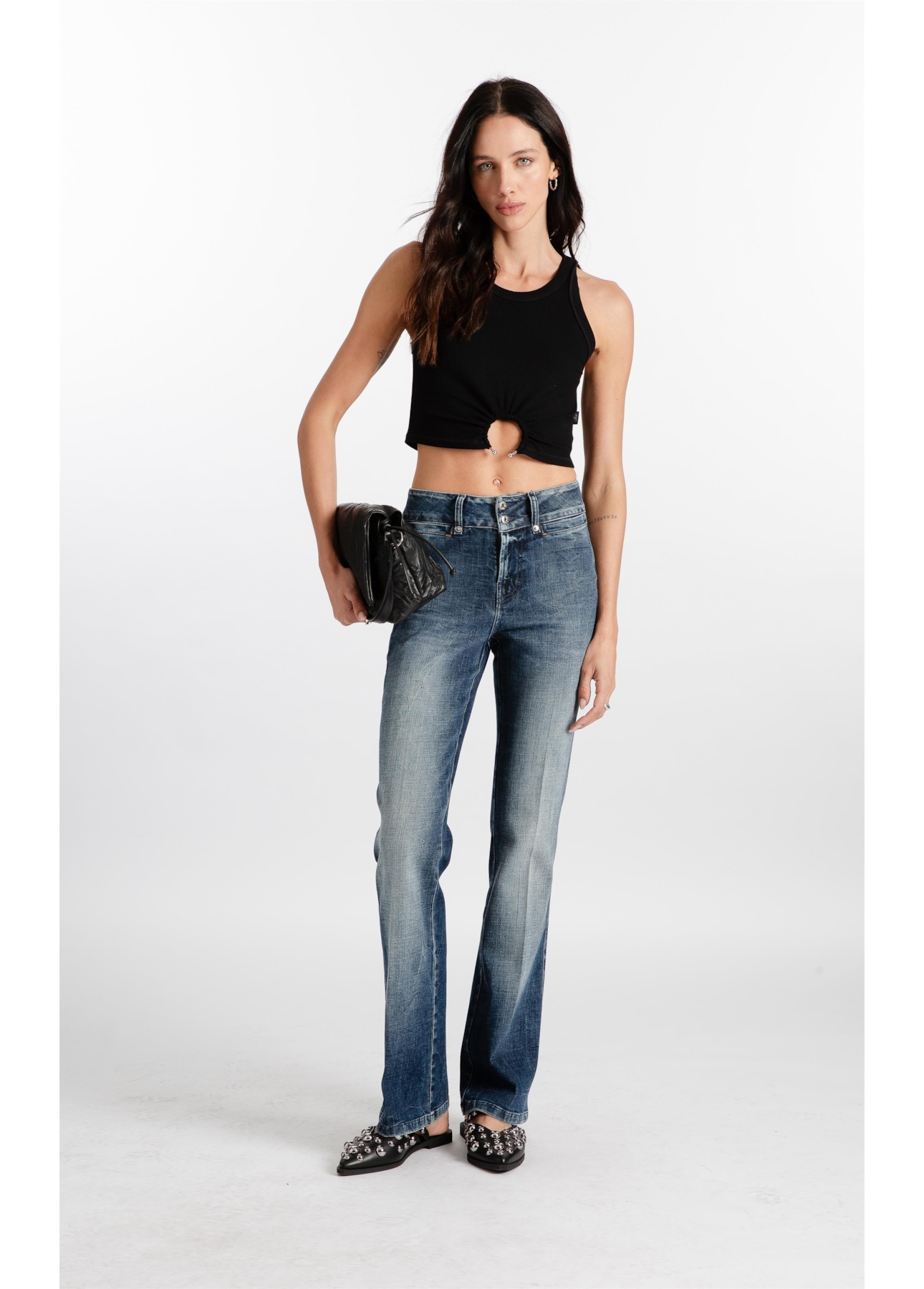 Blusa Rib Piercing Preto