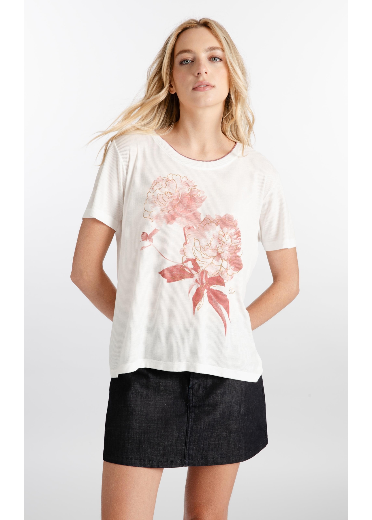 Blusa Rib Retilinea Off White