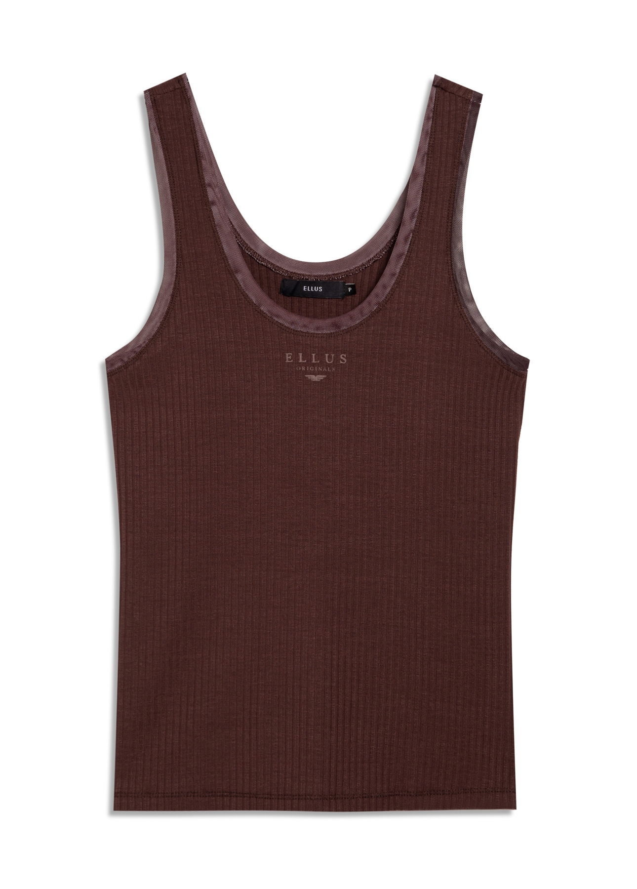 Blusa Rib Tule Ellus Originals Dark Brown