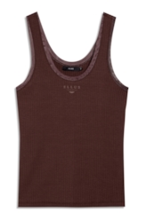 Blusa Rib Tule Ellus Originals Dark Brown
