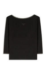 Blusa Rib Tule Ellus Originals Manga 7/8 Preto