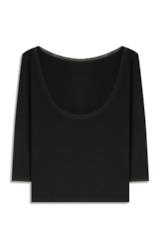 Blusa Rib Tule Ellus Originals Manga 7/8 Preto