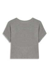 Blusa Rib Viscose Easa Mirror Hotfix Cinza Mescla