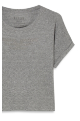 Blusa Rib Viscose Easa Mirror Hotfix Cinza Mescla