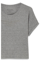 Blusa Rib Viscose Easa Mirror Hotfix Cinza Mescla