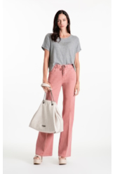 Blusa Rib Viscose Easa Mirror Hotfix Cinza Mescla
