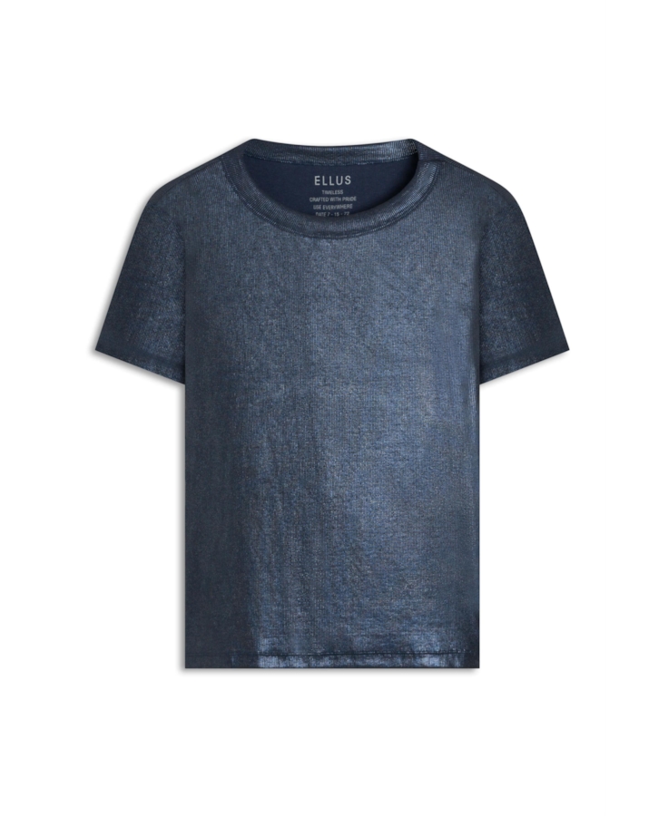Blusa  Ribbed Foil Dark Navy