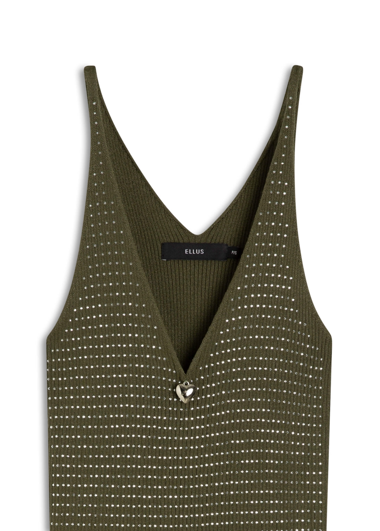 Blusa Ribbed Hotfix Knit Verde Militar