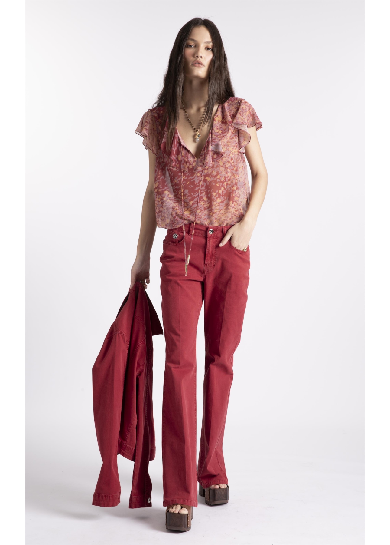 Blusa Ruffles Cobre