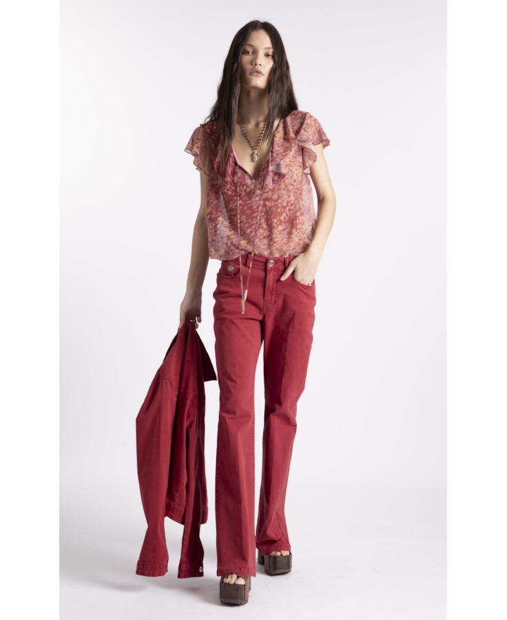 Blusa Ruffles Cobre