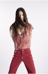 Blusa Ruffles Cobre
