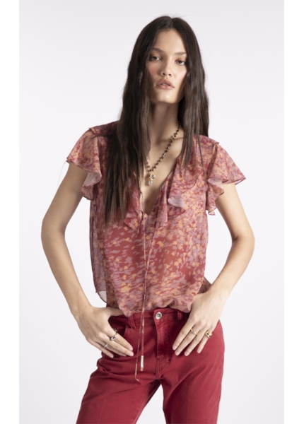 Blusa Ruffles Cobre