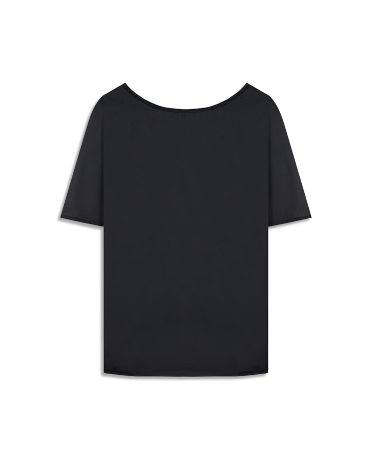 Blusa Seda Fluid T-Shirt Preto