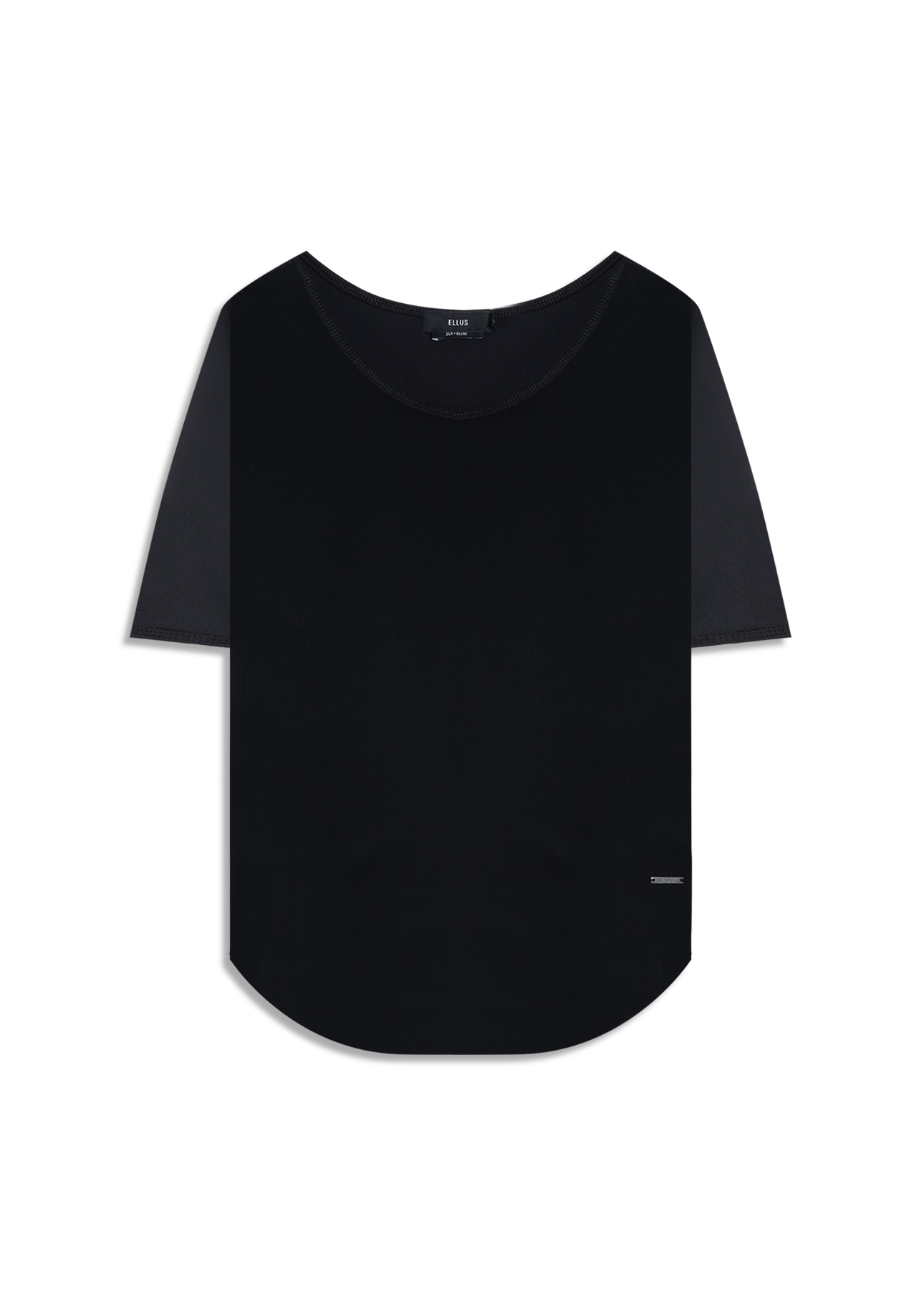 Blusa Seda Fluid T-Shirt Preto