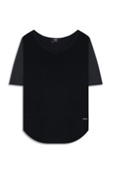 Blusa Seda Fluid T-Shirt Preto