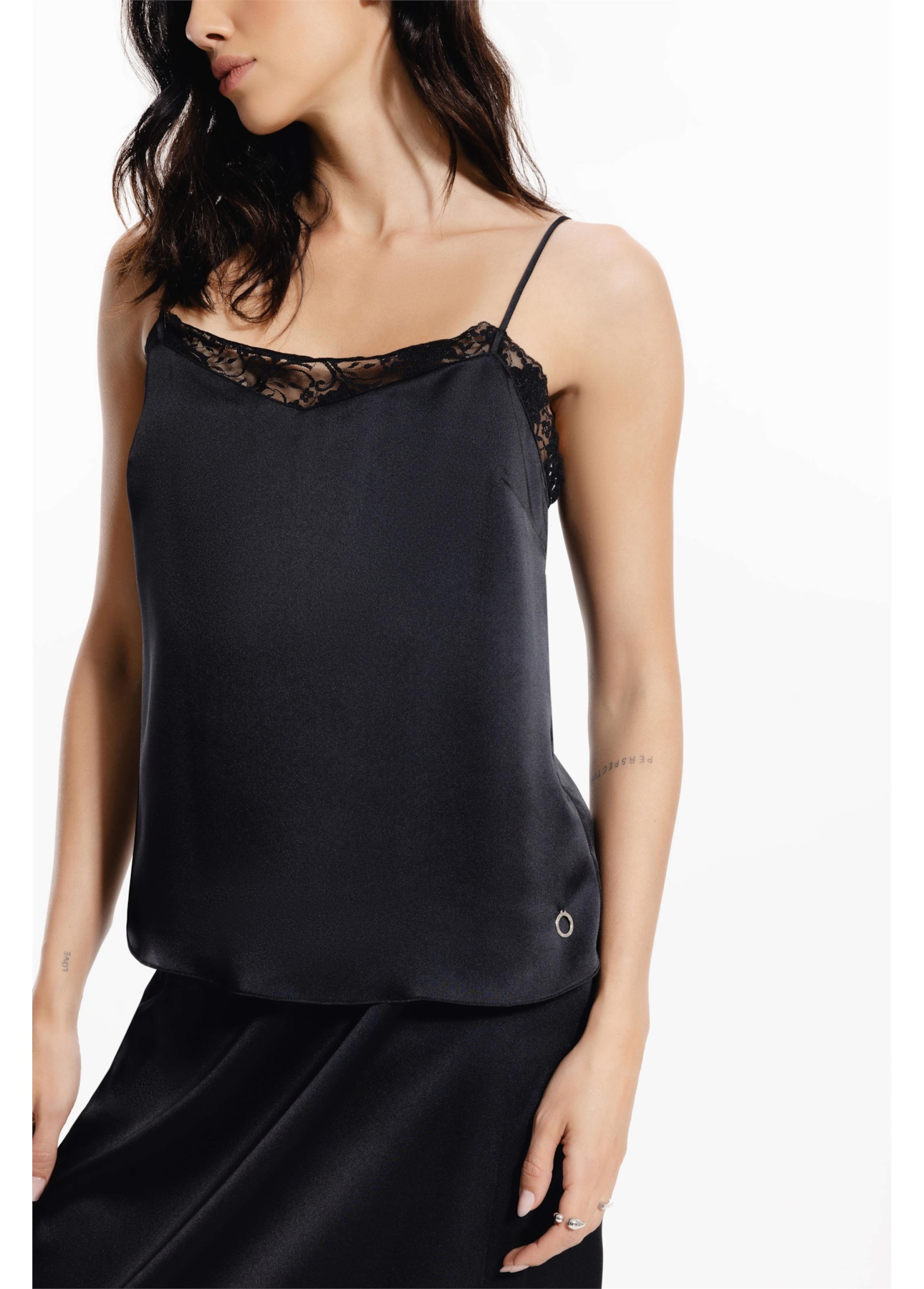 Blusa Segal Lace Ellus Preto