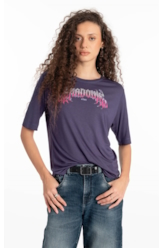 Blusa Shadows Boxy Purple Blue