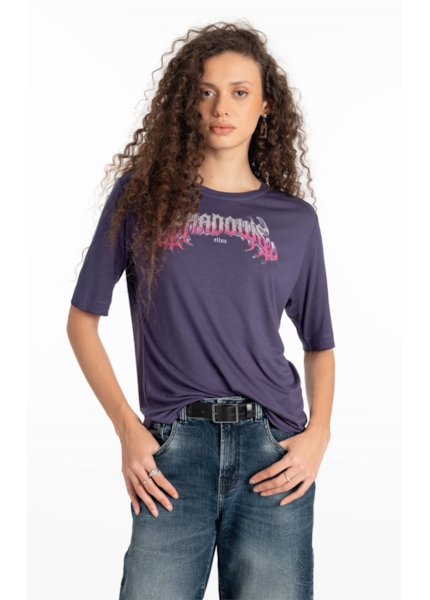 Blusa Shadows Boxy Purple Blue