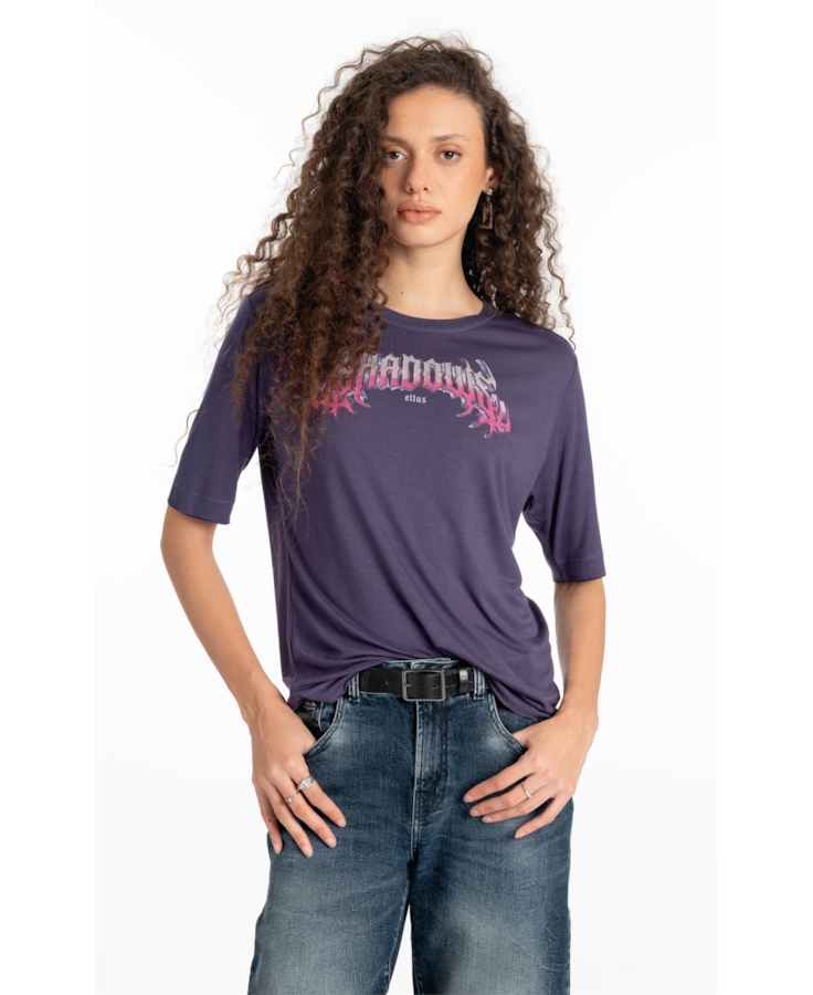 Blusa Shadows Boxy Purple Blue