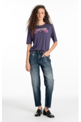 Blusa Shadows Boxy Purple Blue
