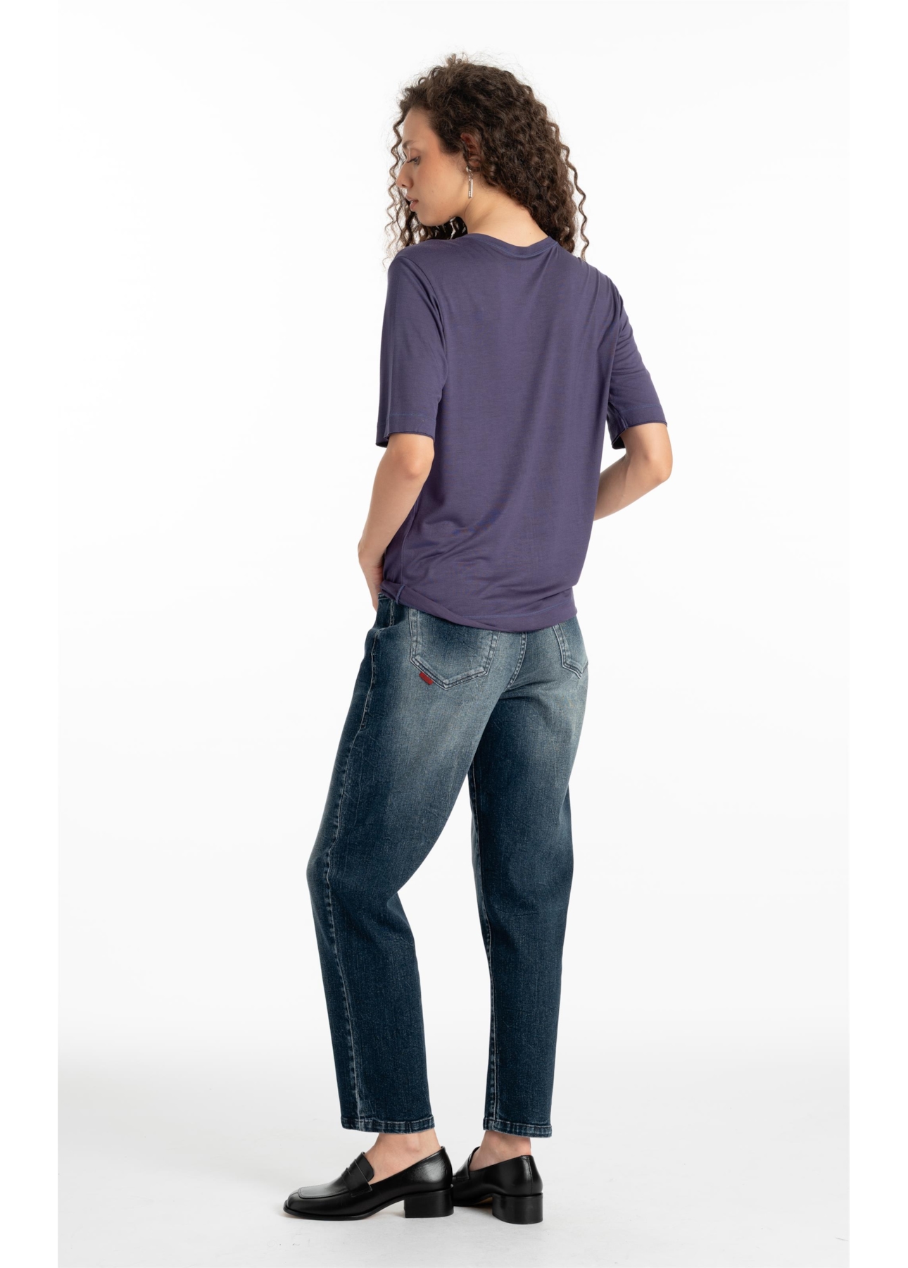Blusa Shadows Boxy Purple Blue