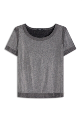 Blusa Shine Hotfix Prata