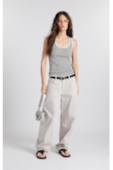 Blusa Shine Piping  Prata