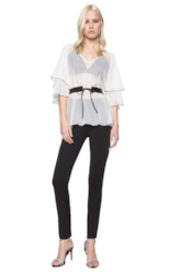 Blusa Silk Plissê Overloque Off White