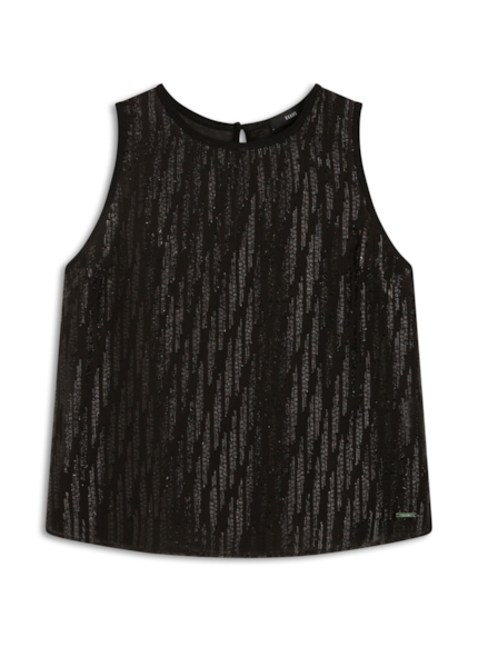 Blusa Silky Jacquard Big Preto