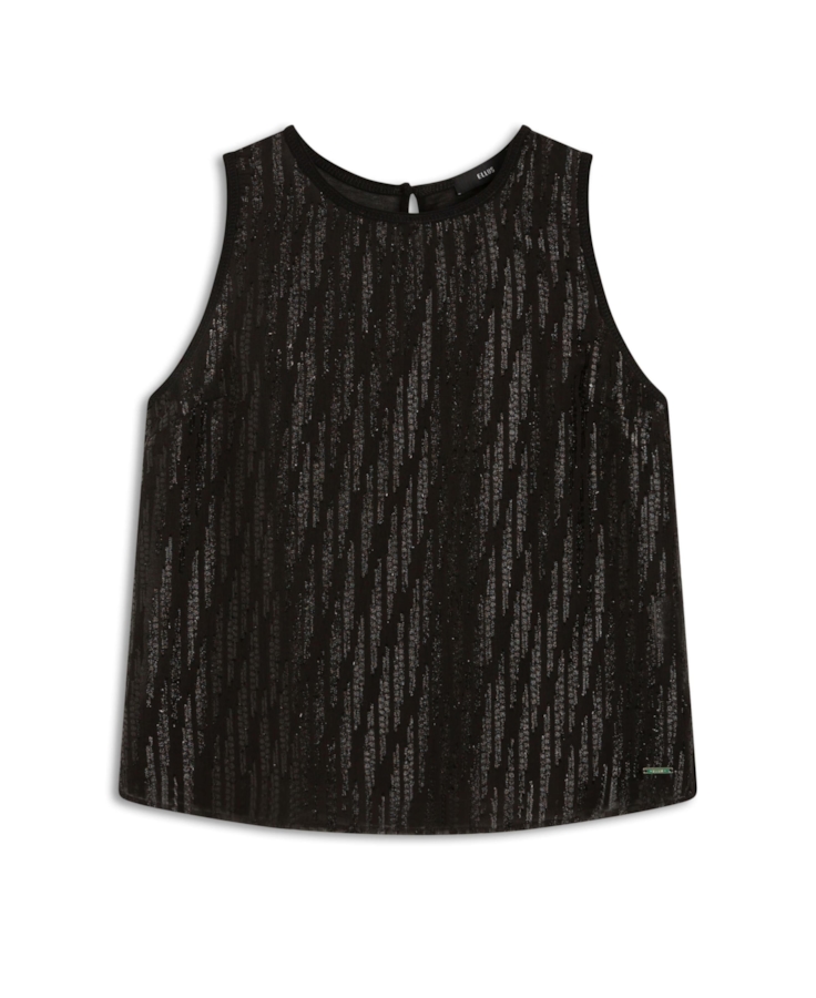 Blusa Silky Jacquard Big Preto