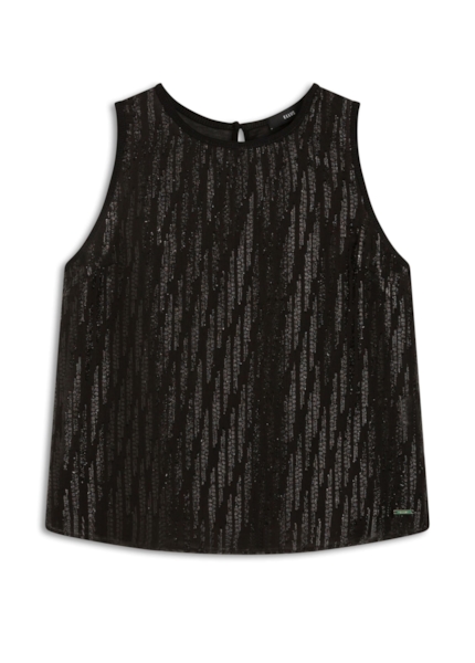 Blusa Silky Jacquard Big Preto