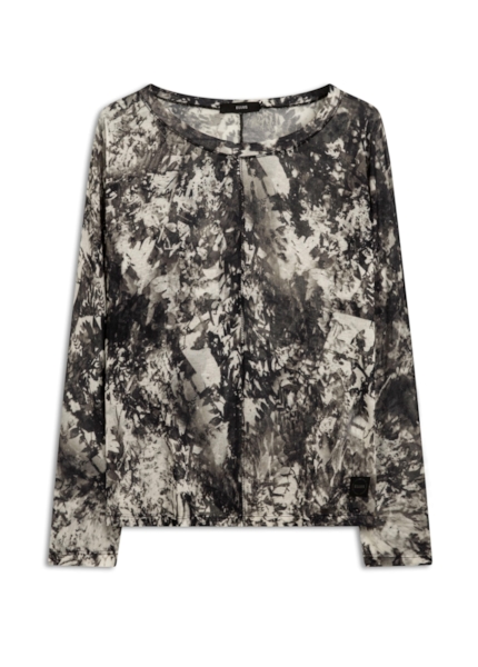 Blusa Slik Leafage Preto