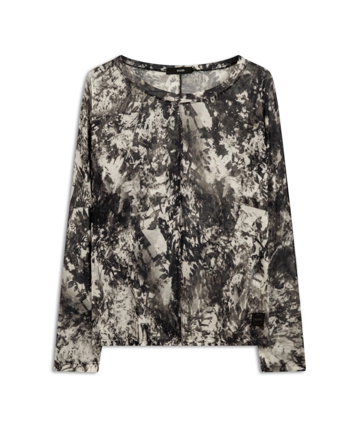 Blusa Slik Leafage Preto