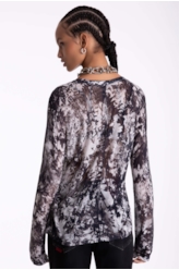Blusa Slik Leafage Preto