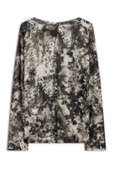 Blusa Slik Leafage Preto
