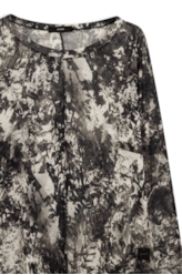 Blusa Slik Leafage Preto