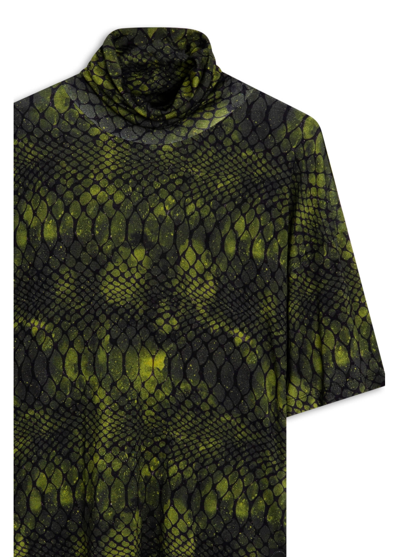 Blusa Strech High Collar Verde Oliva