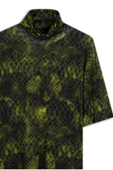 Blusa Strech High Collar Verde Oliva