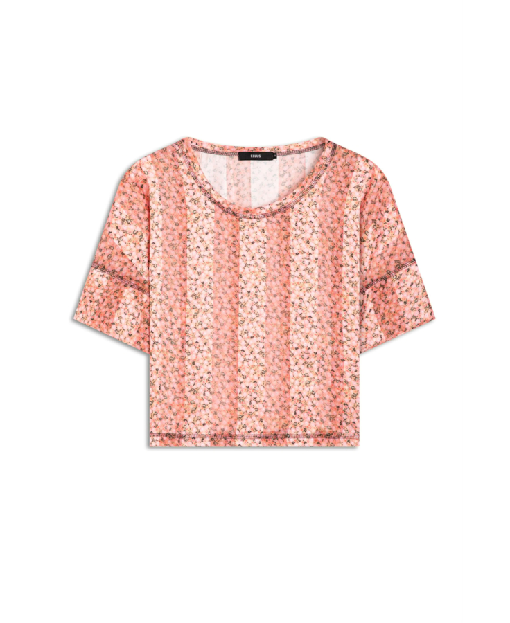 Blusa Stripe Mini Blossom Rosa Gum