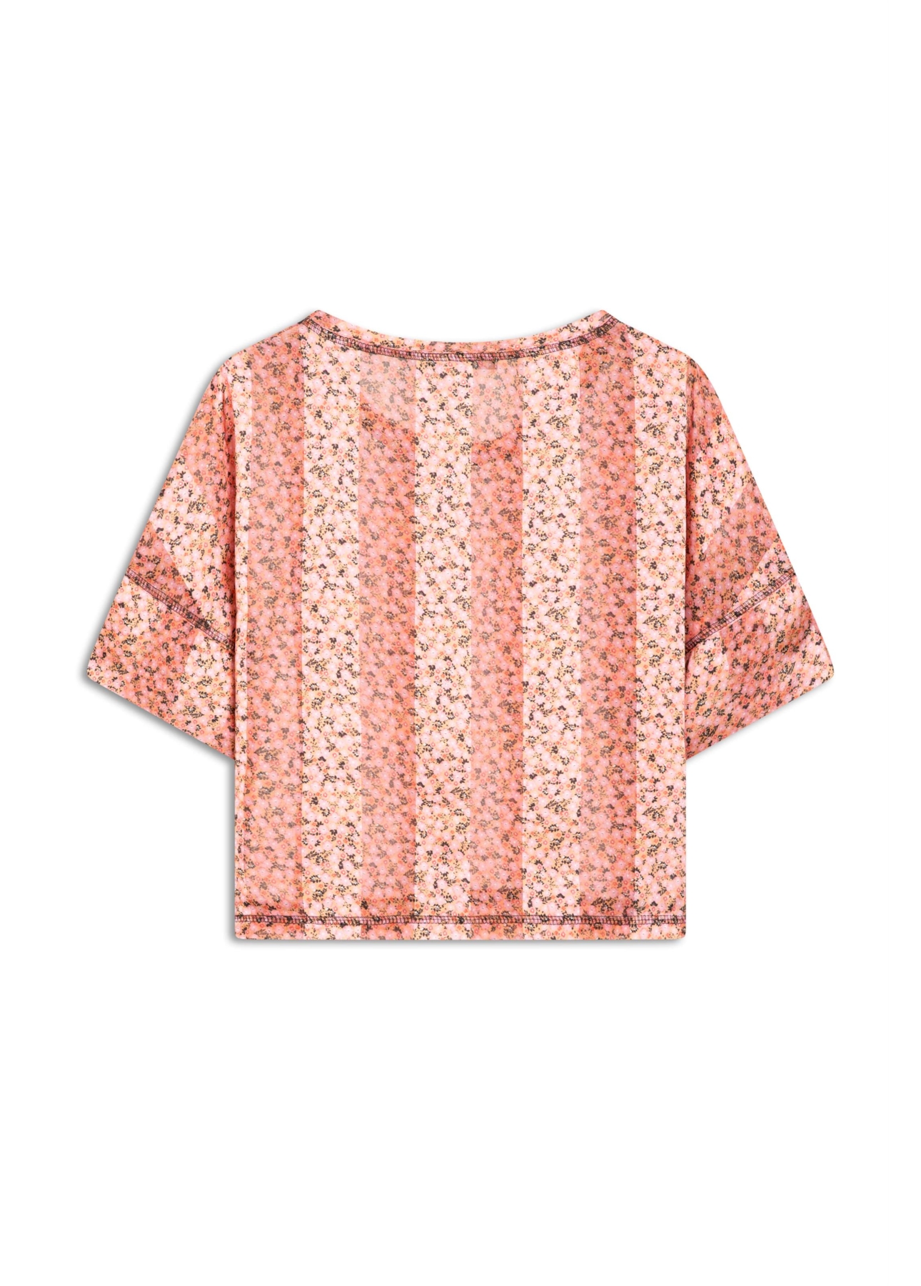 Blusa Stripe Mini Blossom Rosa Gum