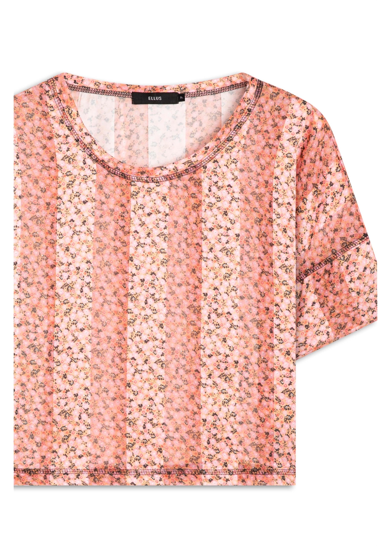 Blusa Stripe Mini Blossom Rosa Gum