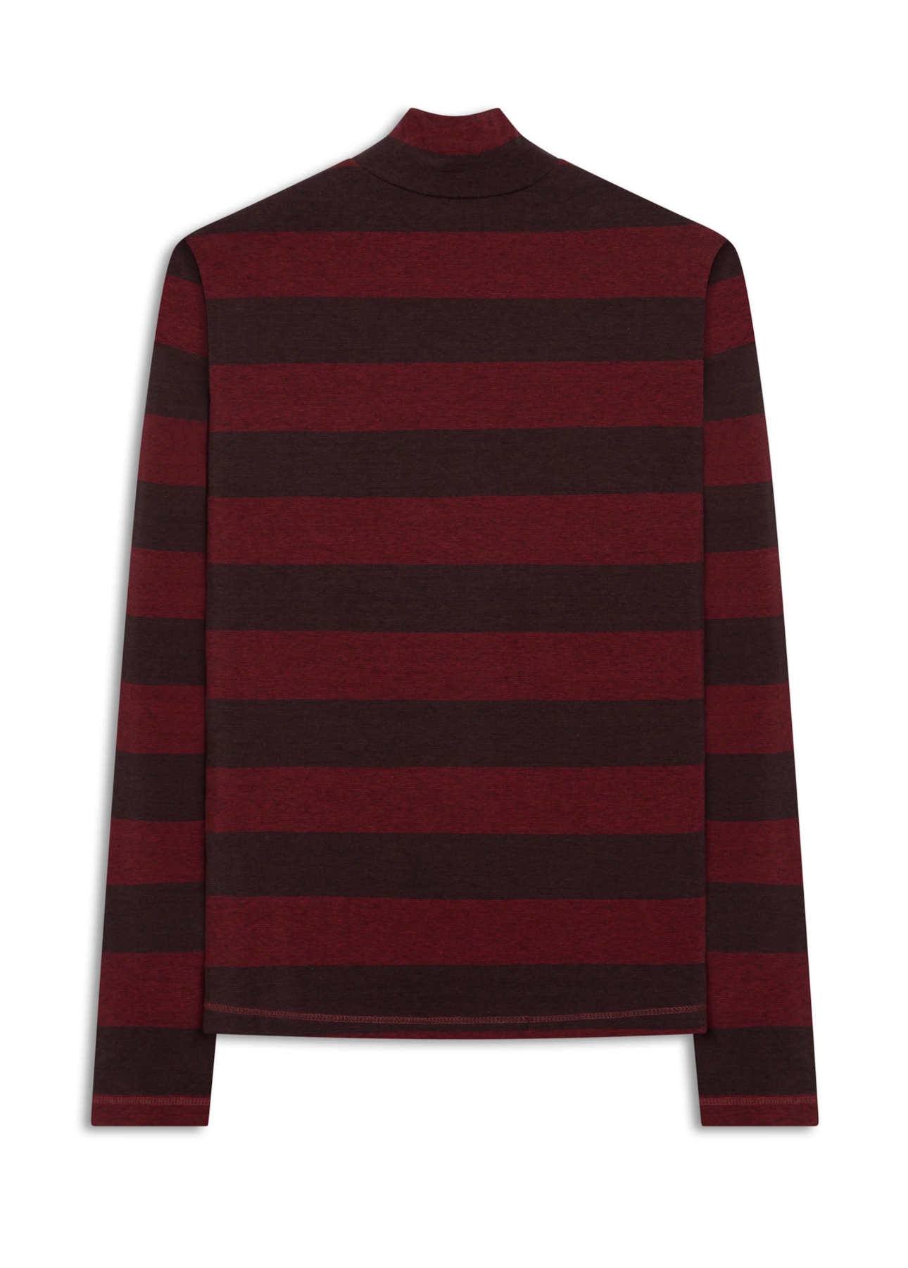 Blusa Striped Turtleneck Dark Wine