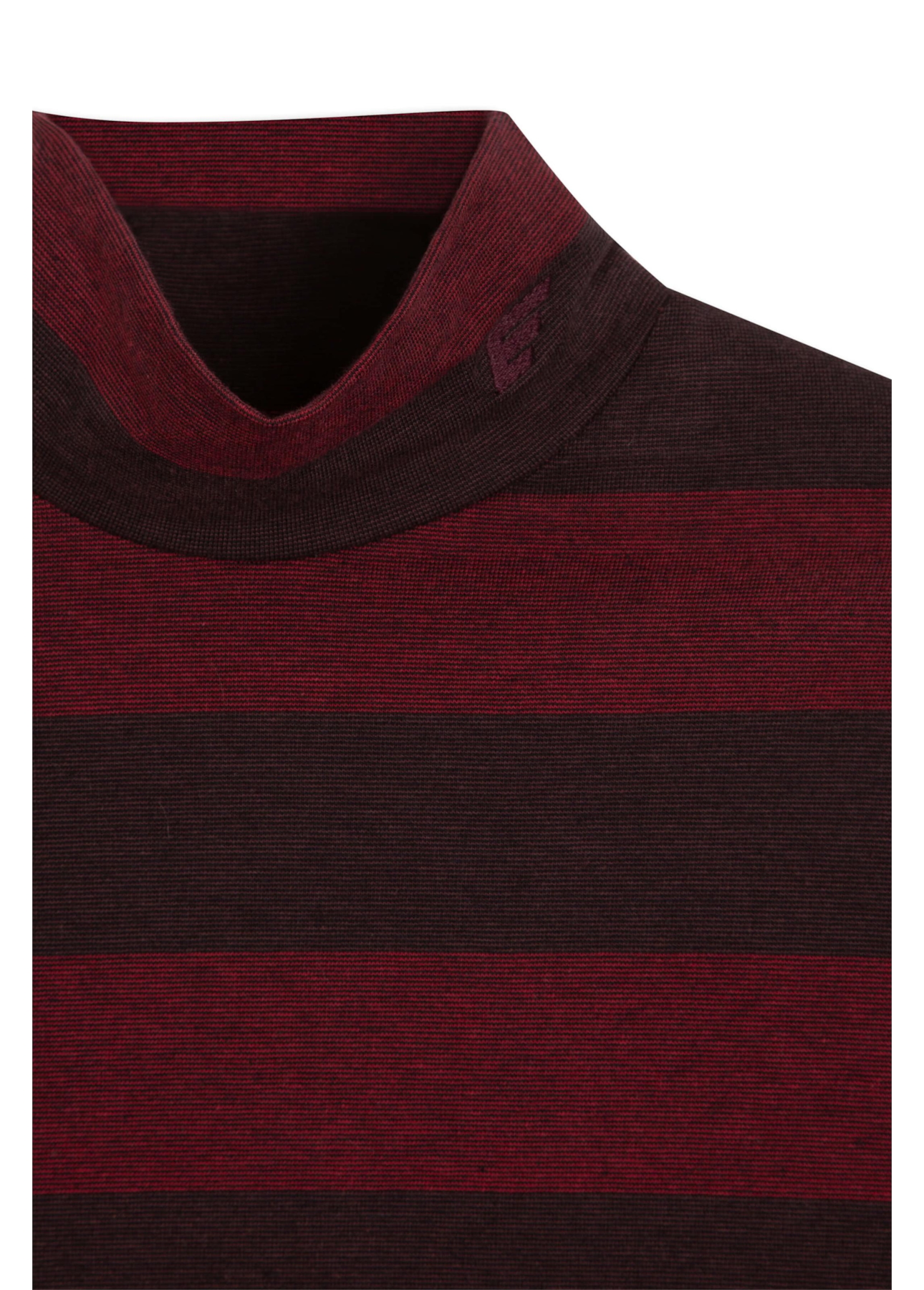 Blusa Striped Turtleneck Dark Wine