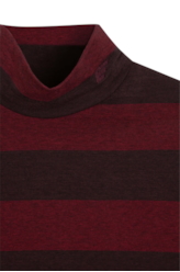 Blusa Striped Turtleneck Dark Wine